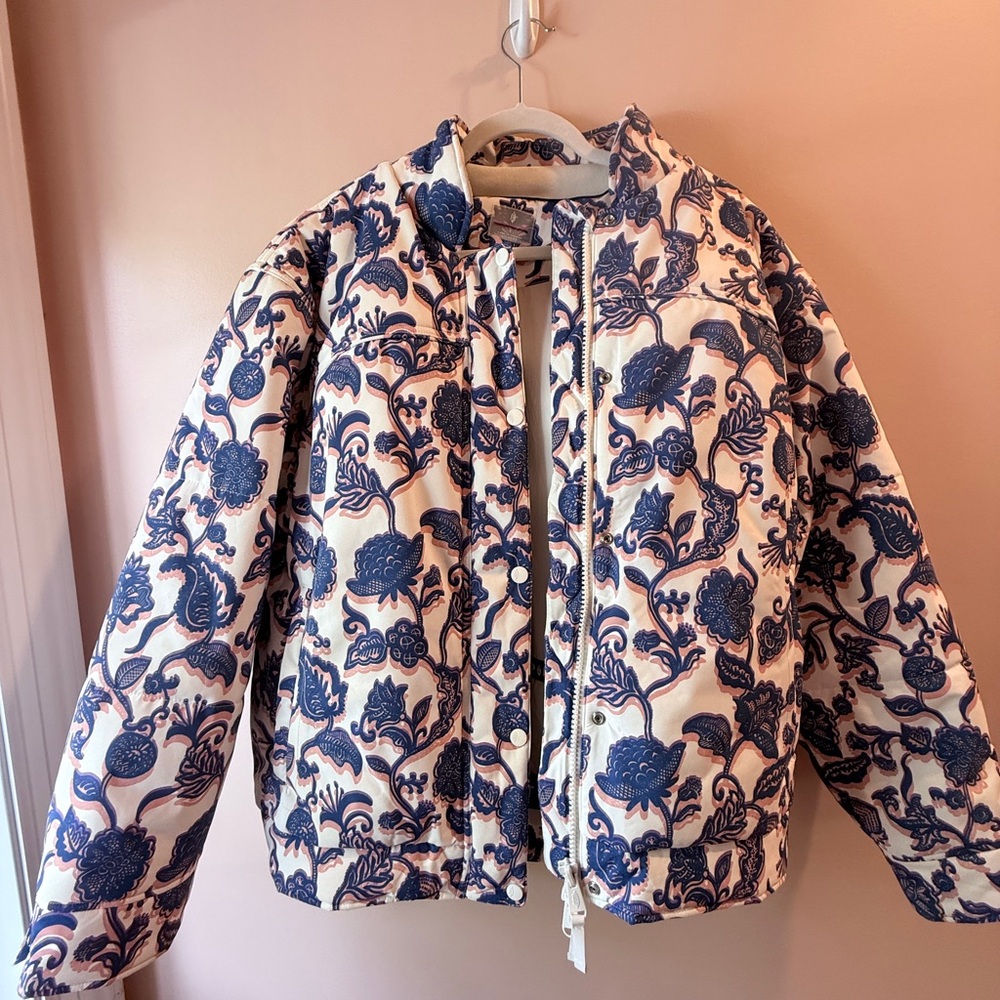 FP Movement by Free People Blue and White Ski Jacket